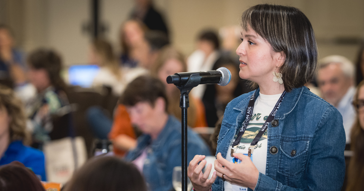 Se Habla Media's Diana Oliveros at LION's 2025 Independent News Sustainability Summit. Photo by Fig Media